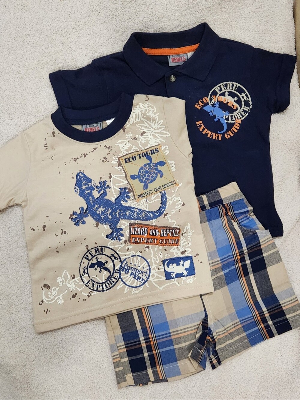 Little Rebels - Boys' 3-pc Lizard Short Set
